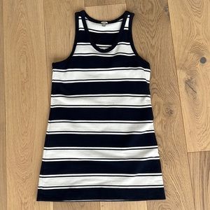J. Crew Navy and White Striped Pool Coverup